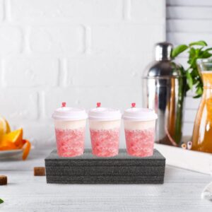 Uonlytech 4pcs Portable Cup Food Drink Carrier Drink Packing Carrier Portable Takeaway Box Water Cup Coffee Supplies Pearl Cotton Milk Tea Tray Takeaway Cup Bottle Takeaway