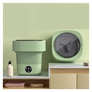open a new experience washing and care folding washing machine portable small washing machine household dormitory small (color : green-blue light)