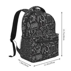 Juoritu Nurse Backpacks, Laptop Backpacks for Travel Work Gifts, Lightweight Bookbags for Men and Women