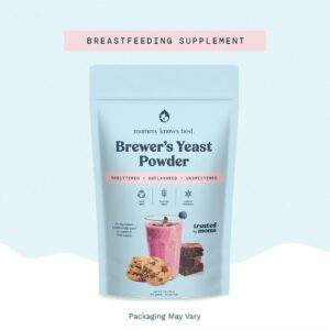 Mommy Knows Best Brewer's Yeast Powder for Lactation Support for Breastfeeding | Mild-Tasting, Debittered, Delicious in Lactation Cookies, Smoothies, Lactation Recipes, Gluten-Free, 12 oz