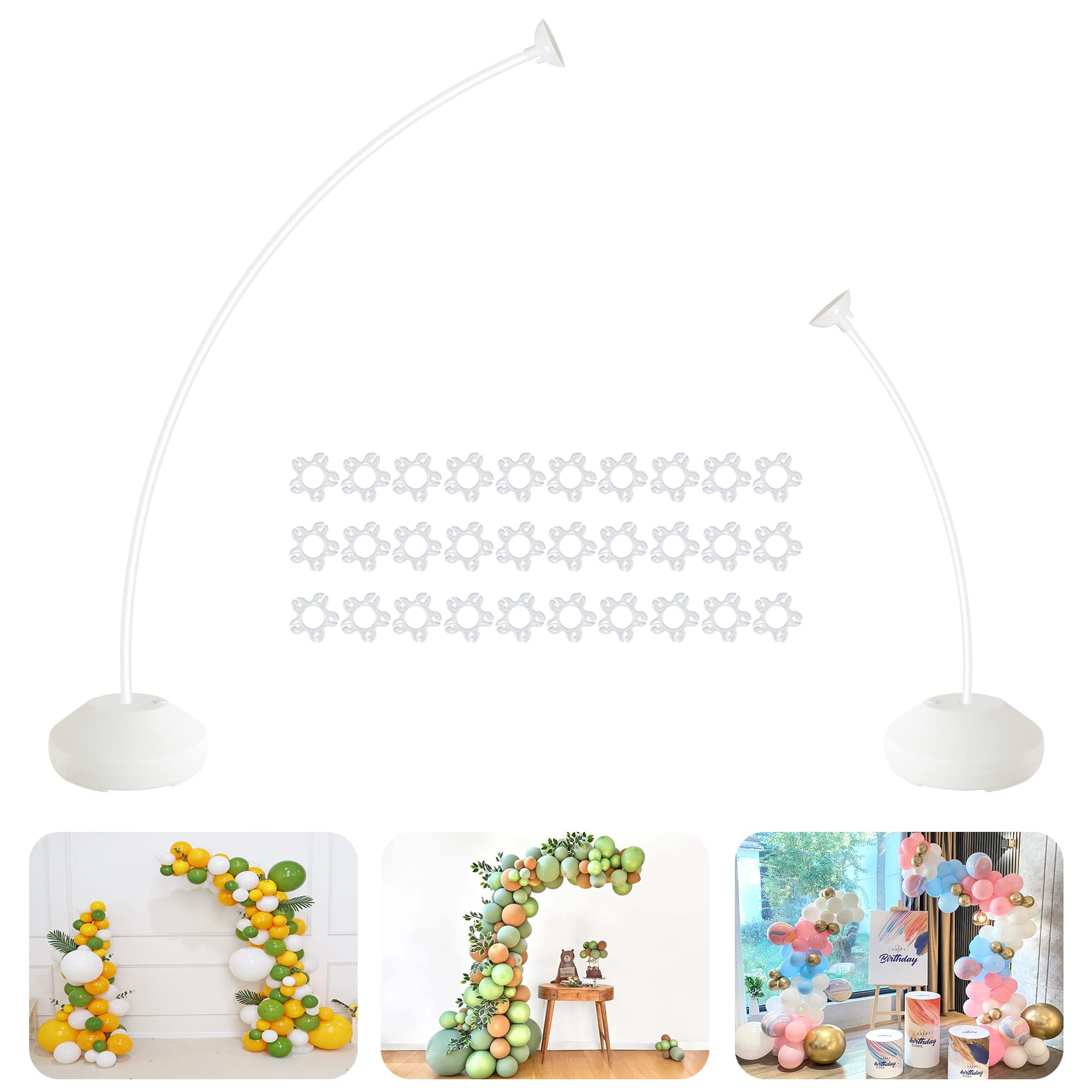 Balloon Arch Kit - Free Bending Shape,8.2ft & 5ft Balloon Column Stand Independent Suspended Standing, 13" Water-Filled Base - Ideal for Weddings, Baby Showers, and Birthday Parties (8.2ft & 5ft)