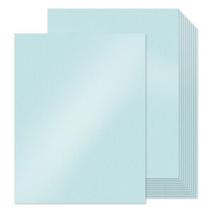 50 sheets blue shimmer cardstock 8.5" x 11" metallic paper,250gsm/92 lb shiny blue paper,card stock printer paper for invitations,card making,diy craft,weddings,showers