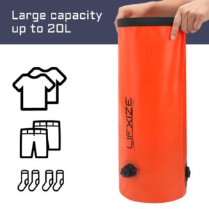 Outdoor Camping Portable Hand Wash Bag, Non-Electric Portable Clothes Washer Portable Wash Bag for Travel Hiking RV, Large Capacity Up to 20L