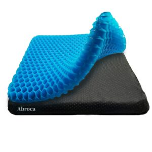 seat cushion, 20" large gel seat cushion for long sitting pressure relief– back sciatica tailbone pain relief pad, car seat cushion pad, wheelchair office desk chair driver seat cushions cooling pads