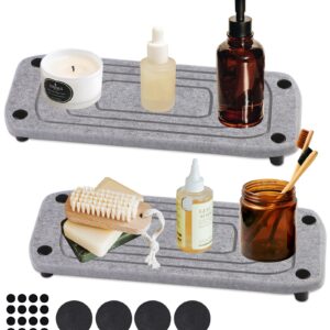 Yipem 2 Pcs Sink Caddy Instant Dry Sink Organizer Fast Drying Stone for Kitchen Counter, Diatomaceous Water Absorbing Stone Sink Tray Quick Dry Sink Stone for Home Decor