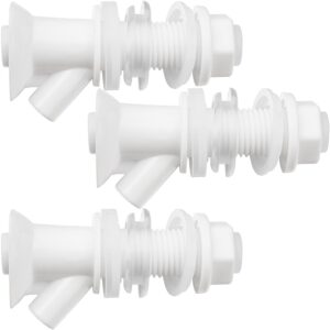 3 pcs push-button cooler spigot replacement, compatible with rubbermaid gott cooler valve, durable beverage jugs faucet with seal ring