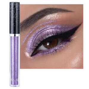dekrion liquid eyeshadow, purple, high-pigmented colorful glitter eye shadow