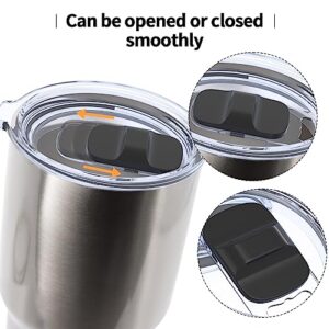 30 oz Tumbler Lid with 2 Replacement Slider, Slider Switch Spill Proof Tumbler Cover Fits all Yeti Rambler Sliding Lids. (30oz)