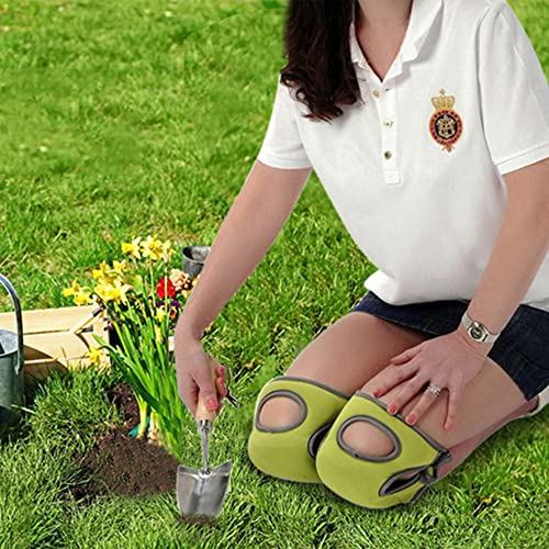 TopHomer 1 Pair Gardening Knee Pads Garden Knee Protectors Anti Slip Protective Cushion Soft Ultra Comfort Garden Kneepad,For Gardener Cleaning Work Scrubbing Floors Pruning -Adaptable Strap, Green