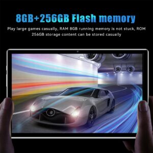 GLOGLOW Tablet PC, 5GWIFI Octa Core CPU 10.1in Tablet 100‑240V 5.0 8GB RAM 256GB ROM Black for Home (US Plug)