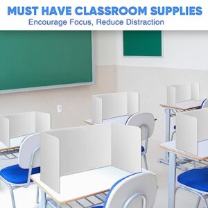 12 Pack Classroom Privacy Shields for Student Desks - Privacy and Plastic Folders Desk Dividers, Test and Desk Dividers Study Carrel, Easy to Clean Privacy Boards for School Teacher Study Test