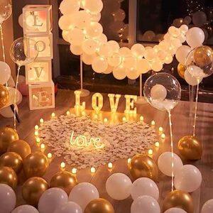 JUPOZOP 1000 PCS Artificial Fake Rose Petals for Wedding, Romantic Night for Her/Him Set, Engagement, Flower Decorations, Event, Party, in Bulk（Ivory）