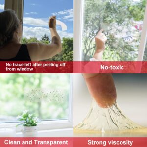 Mosqueda Window Fly Traps, 30 Pack Sticky Fly Traps for Indoors, Fly Catchers for Inside Home, Waterproof & Non-Toxic Adhesive Sticky Paper Trap for Mosquitos Bugs Housefy Fruit Fly Flying Gnats
