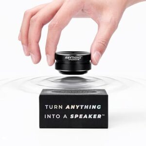 Anything Speaker - Portable Mini Bluetooth Speaker 2024 - Turn Anything Into A Speaker - Wireless Bone Conduction Induction Vibration Humbird + Gift Box - Travel Sized, 360° Sound (Black)