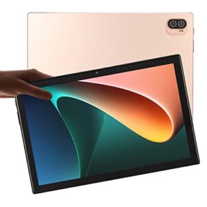 Soraz Office Tablet, Octa Core Tablet PC 8GB RAM 256GB ROM US Plug 100‑240V (Gold)