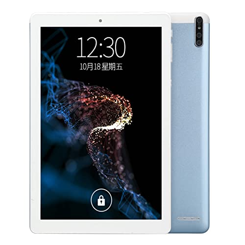 UPQRSG 10.1 Inch Tablet, 2.4G 5G Dual Band WiFi 6GB 128GB Front 5MP Rear 13MP, 1960X1080 IPS HD Touch Screen with 8800Mah, Calling Tablet 100‑240V Blue(US)