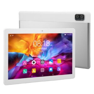 upqrsg 10.1 inch tablet silver, 5g wifi calling for 12 6gb 128gb front 2mp rear 5mp, 1960x1080 ips hd touch screen with 8800mah, mt6592 cpu 10 cores tablet 100?240v[us]