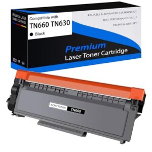 kcmytoner 1 pack compatible toner cartridge replacement for brother tn660 tn630 high yield black to use with hl-l2380dw hl-l2320d hl-l2300d dcp-l2540dw hl-l2340dw hl-l2360dw mfc-l2720dw printers
