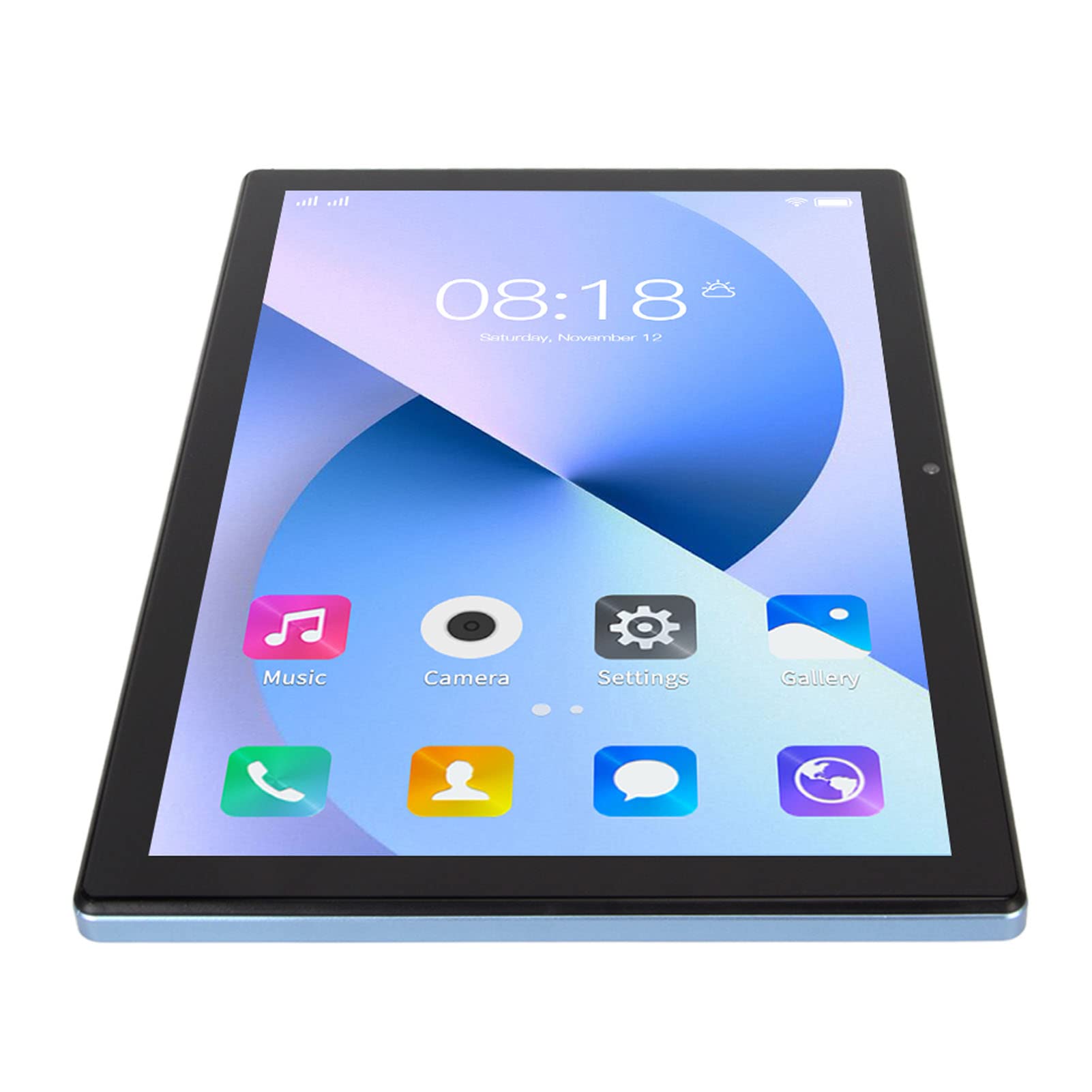 GLOGLOW Tablet, Dual Speaker 8GB RAM Intelligent Tablet 128GB ROM WiFi 100-240V US Plug 10inch for Office (Blue)