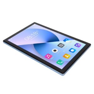 GLOGLOW Tablet, Dual Speaker 8GB RAM Intelligent Tablet 128GB ROM WiFi 100-240V US Plug 10inch for Office (Blue)