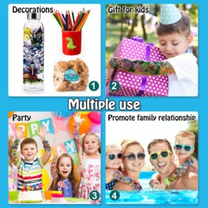 Partywind 66 Sheets Kids Full & Half Arm Temporary Tattoos Sleeves, Fake Tattoo Stickers with Dinosaur/Pirate/Cars for Boys, Butterfly/Mermaid Tattoos for Girls, Kids Gifts Party Supplies