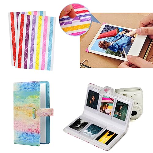 GEMHOPE Camera Accessories Colorful Bundle Kit Compatible with Fujifilm Mini 9/8/90/70/11 12 Accessory Include Film Sticker, Desk Frames, Hanging Frame, Strap, Clips (Colorful)