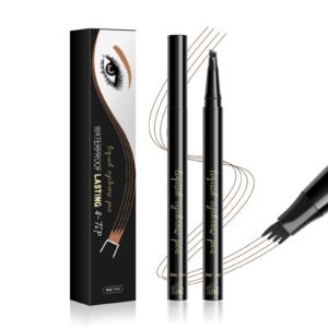 freeorr eyebrow pen, eyebrow micro-fork tip pencil 24hr long-lasting waterproof brows pencil, tattoo eye brow pencils for women, microblade eyebrow pen eye brows-02 dark brown