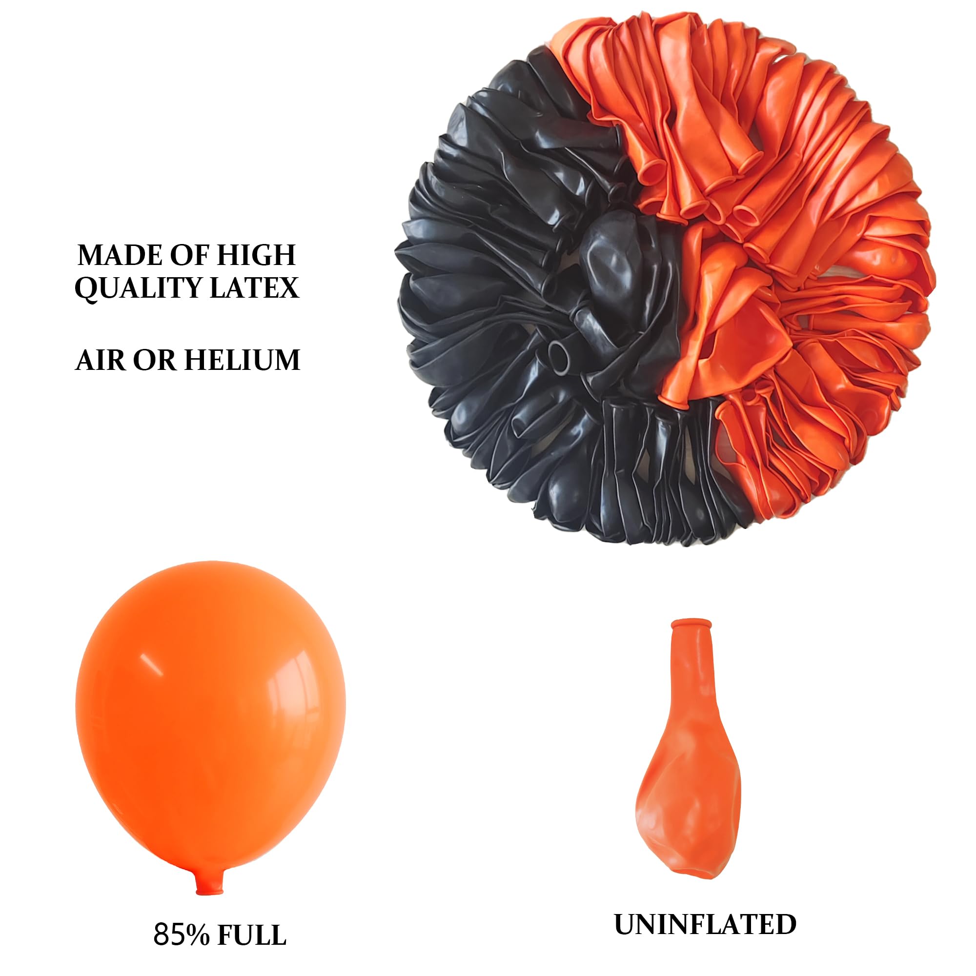 HYOWCHI Basketball Party Decorations - 132 Pcs Basketball Party Supplies Balloon Garland Arch Kit, Black Orange Latex Balloon Arch For Sports Basketball Baby Shower Birthday Party Decorations
