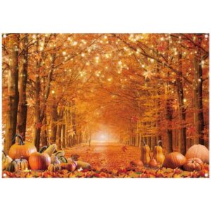 swepuck 7x5ft fall photography backdrop autumn maple leaves pumpkin friendsgiving background thanksgiving party supplies farm harvest banner photo booth