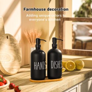 Soap Dispenser,Dish Soap Dispenser for Kitchen Sink,Glass Hand Soap Dispenser,Modern Farmhouse Decor Dish Soap Pump for Kitchen Sink, Bathroom Decor…