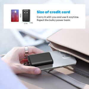 OHZHAO Portable Phone Charger 12000mAh with Built-in Cables, LED Display, Fast Charging Ultra Compact Portable Charger Power Bank, Battery Pack for iPhone 15/14/13/12 Series,Samsung/Google/LG/iPad etc