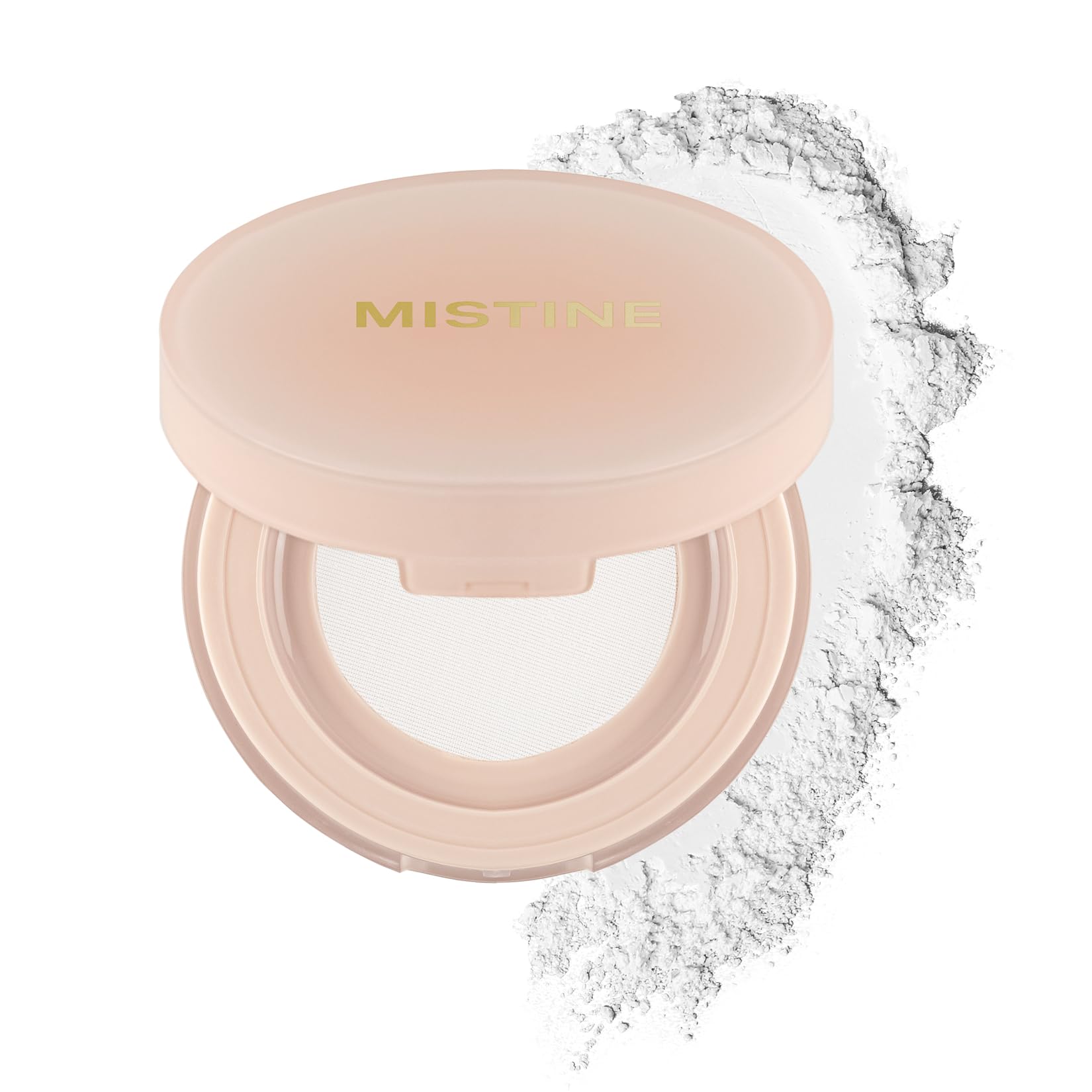 MISTINE Translucent Loose Setting Powder, Lightweight & Breathable Talc Free Translucent Powder, Brightens Skin,Blur Setting Powder, Semi-Matte Finish, Translucent White, 0.28 Oz