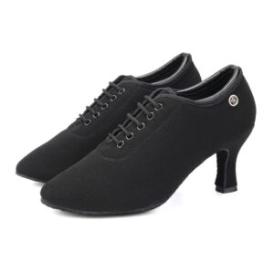 AOQUNFS Women Latin Ballroom Dance Shoes Lace-up Modern Salsa Practice Dance Shoes,JT-NJB-7-S,US 7