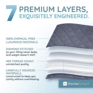 HomeSmart Products Comfortable Weighted Blanket 15 lbs 60x80 Fits Full & Twin Size Bed Or Use as a Personal Weighted Blanket