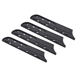 patikil plastic safety knife cover sleeves for 8" bread knife, 4 pack knives edge guard blade protector universal knife sheath for kitchen, black