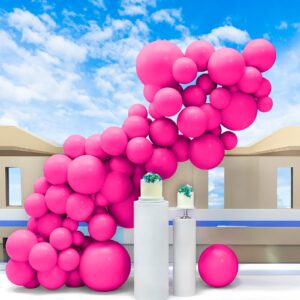 Hot Pink Balloons, 50 PCS 5 Inch, Dark Pink Balloons, Hot Pink Party Decorations, Latex Balloons, Balloons for Arch Decoration, Balloons for Birthday Wedding Baby Shower Party Decorations