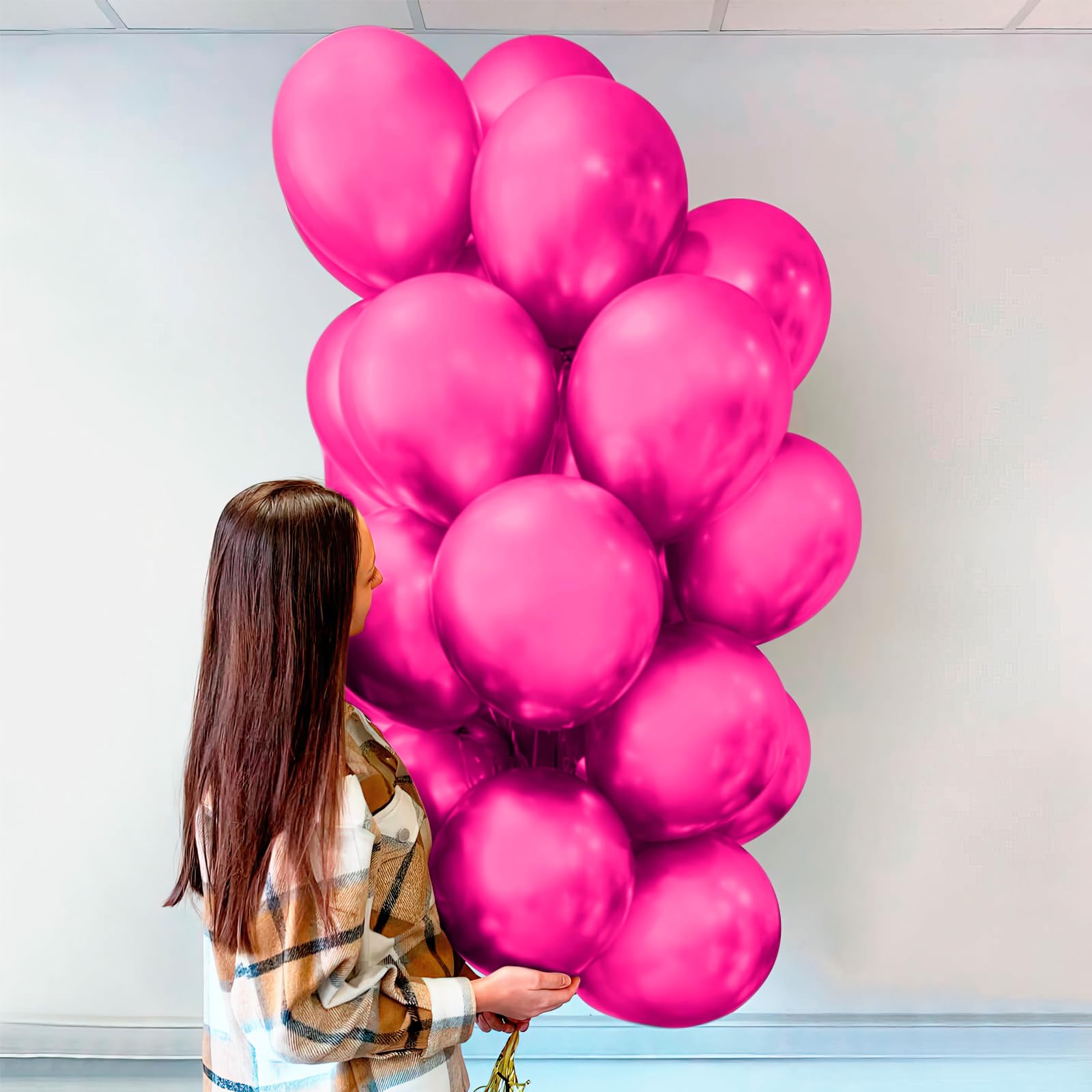 Hot Pink Balloons, 50 PCS 5 Inch, Dark Pink Balloons, Hot Pink Party Decorations, Latex Balloons, Balloons for Arch Decoration, Balloons for Birthday Wedding Baby Shower Party Decorations