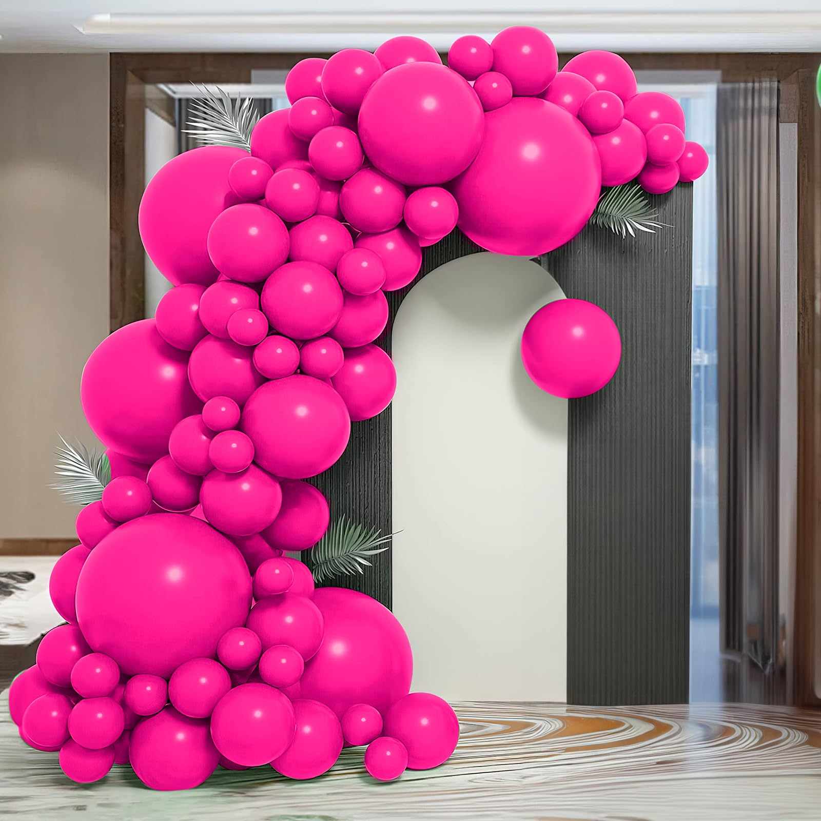 Hot Pink Balloons, 50 PCS 5 Inch, Dark Pink Balloons, Hot Pink Party Decorations, Latex Balloons, Balloons for Arch Decoration, Balloons for Birthday Wedding Baby Shower Party Decorations