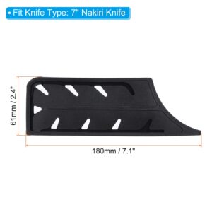 PATIKIL Plastic Safety Knife Cover Sleeves for 7" Nakiri Knife, 2 Pack Knives Edge Guard Blade Protector Universal Knife Sheath for Kitchen, Black