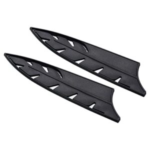 patikil plastic safety knife cover sleeves for 8" chef knife, 2 pack knives edge guard blade protector universal knife sheath for kitchen, black