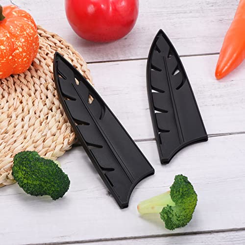 PATIKIL Plastic Safety Knife Cover Sleeves for 8" Chef Knife, 2 Pack Knives Edge Guard Blade Protector Universal Knife Sheath for Kitchen, Black