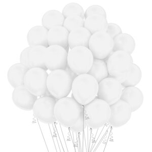white balloons, 50 pcs 12 inch, white balloon garland, matte white balloons, white latex balloons, balloons for arch decoration, balloons for birthday wedding baby shower party decorations