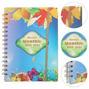 Cabilock 2023 Agenda Book Note Pads Portable Planner Books Planners 2023 Planner Weekly and Monthly Academic Notebook Schedule Planner Daily Planner 2023 Paper Coil Office Calendar Book