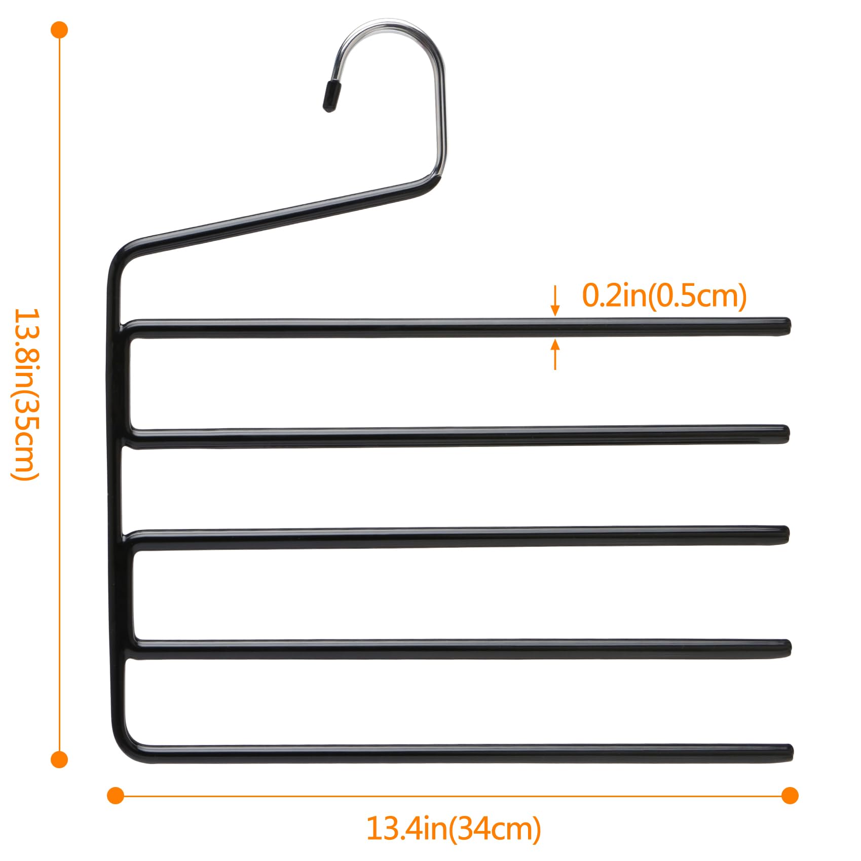 3 Pack Closet-Organizers-and-Storage,5-Tier Closet-Organizer Pants-Hangers-Space-Saving,Dorm Room Essentials for College Students Girls Boys Guys,Non Slip Organization-and-Storage Scarf Jeans Hangers