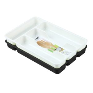 Woedpez 2pcs Cutlery Storage Tray Tableware Organizer Knife Spoon Fork Separation Box Kitchen Drawer Container for Cabinet Home tableware organizer box