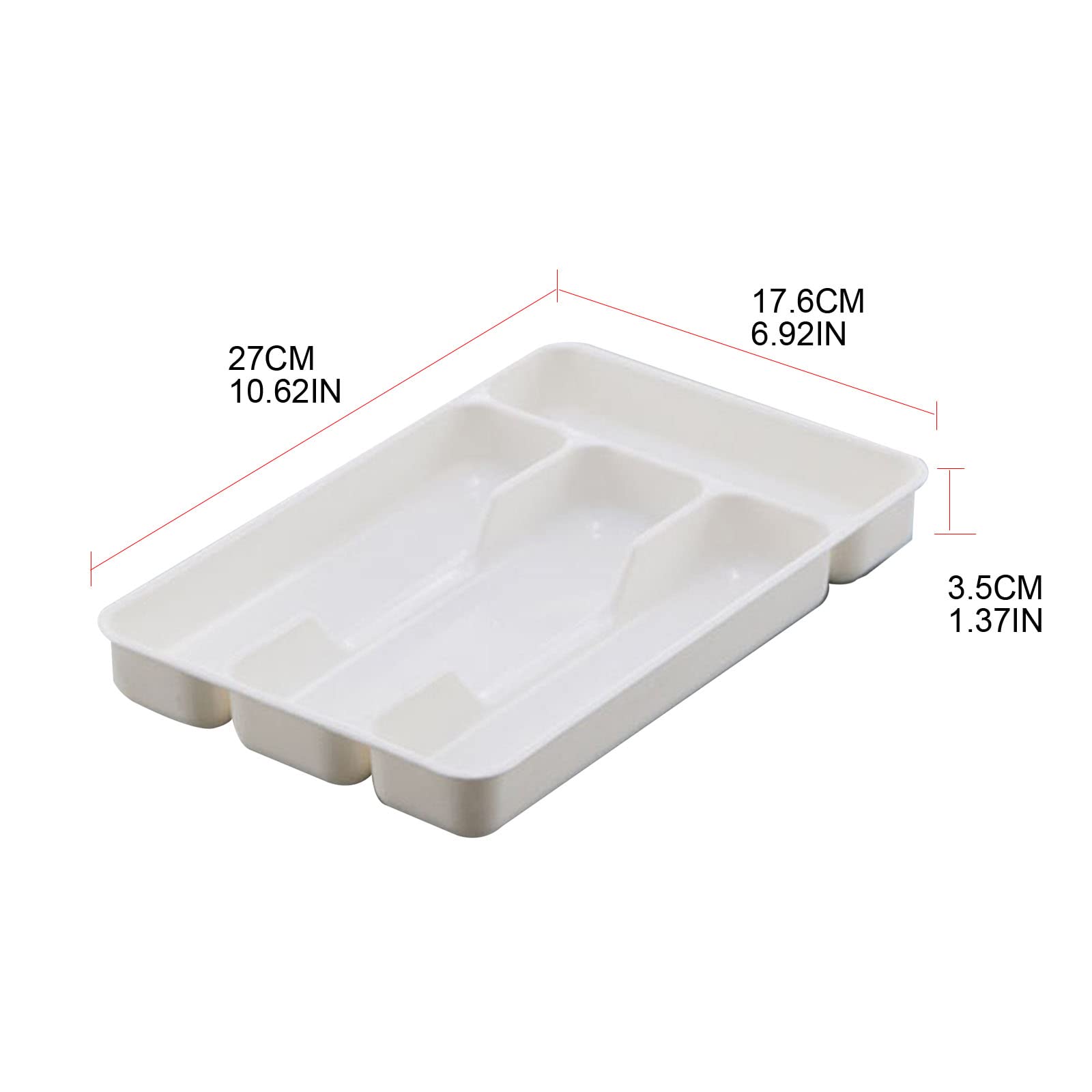 Woedpez 2pcs Cutlery Storage Tray Tableware Organizer Knife Spoon Fork Separation Box Kitchen Drawer Container for Cabinet Home tableware organizer box