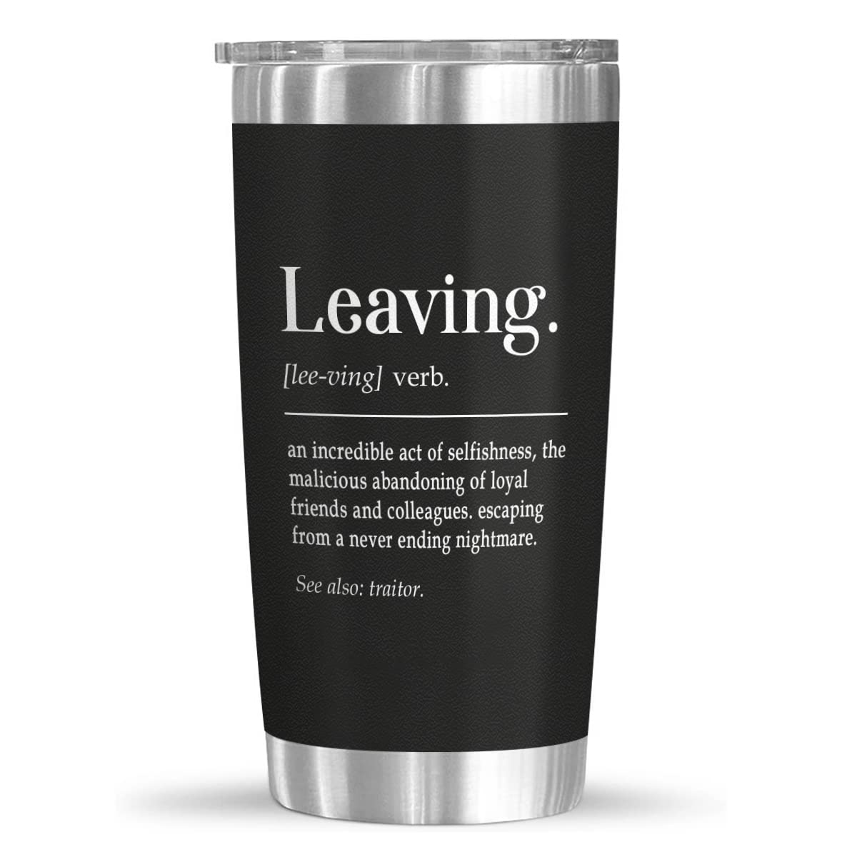 oh canvas Coworker Leaving Gifts For Men, Goodbye Gifts For Coworkers, Retirement Gifts For Men, Moving Away Gifts For Friends, Funny Retirement Gifts For Men (Black 20 Oz)