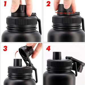 Spout Lid for Wide Mouth Water Bottles, Auto Flip Lid for Wide Mouth 18, 20, 32, 40, 64oz, Great Spout Compatible with Takeya, Leak Proof (3Pack) Sports & Outdoors