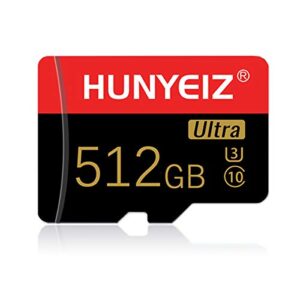 512GB Micro SD Card with Adapter Memory Card Class 10 with Adapter for Smartphone/PC/Computer/Camera/Notebook