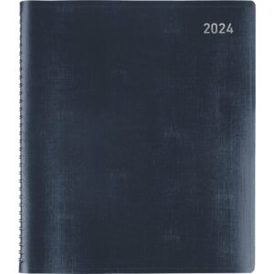 office depot brand monthly planner, 9" x 11", navy, january 2024 to january 2025